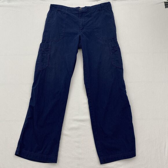 Carhartt Scrub Pants Ripstop Cargo Boot Cut Mens Medium Navy Utility C54108 - Picture 1 of 12